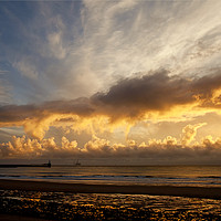 Buy canvas prints of Autumn Sunrise over the North Sea by Jim Jones