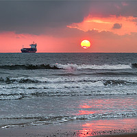 Buy canvas prints of December Dawn over the North Sea by Jim Jones