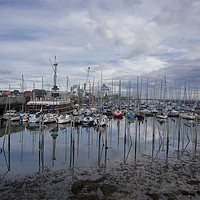 Buy canvas prints of The Marina at Blyth South Harbour by Jim Jones