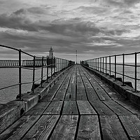 Buy canvas prints of At the end of the Old Wooden Pier by Jim Jones
