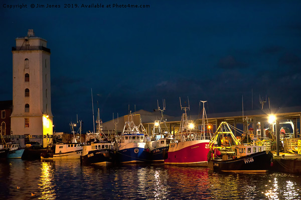 North Shields Fish Quay at Night Picture Board by Jim Jones