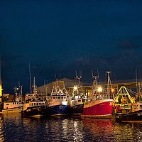 Buy canvas prints of North Shields Fish Quay at Night by Jim Jones