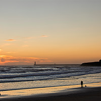 Buy canvas prints of Tynemouth Long Sands Sunrise by Jim Jones