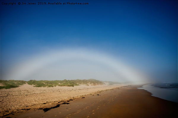 Fogbow at Druridge Bay, Northumberland Picture Board by Jim Jones