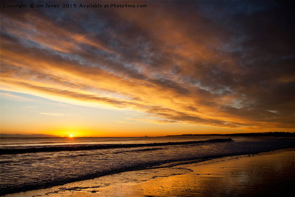 December sunrise from the beach at Blyth Picture Board by Jim Jones