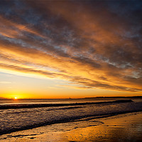 Buy canvas prints of December sunrise from the beach at Blyth by Jim Jones