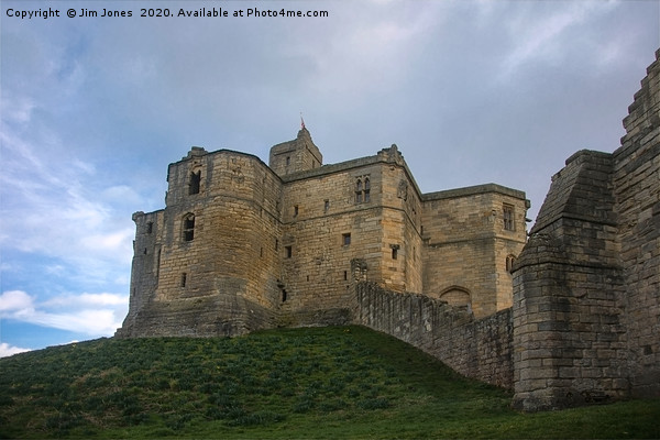 Warkworth Castle Battlements and Keep Picture Board by Jim Jones