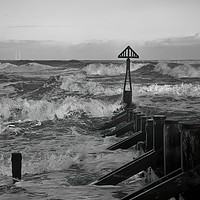 Buy canvas prints of North Sea Storm in Black and White by Jim Jones