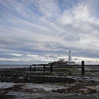 Buy canvas prints of St Mary's Island and Lighthouse by Jim Jones