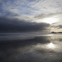 Buy canvas prints of January daybreak on the Northumberland coast. by Jim Jones