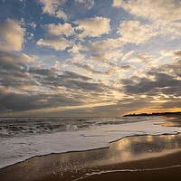 Buy canvas prints of Daybreak on the beach by Jim Jones