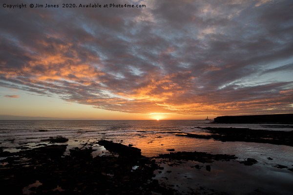 North Sea sunrise Picture Board by Jim Jones