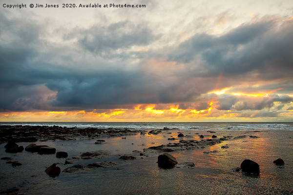 Fire in the morning sky Picture Board by Jim Jones