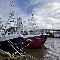 Buy canvas prints of North Shields Fish Quay in Winter sunshine (2) by Jim Jones