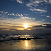 Buy canvas prints of Tynemouth Long Sands Sunrise. by Jim Jones