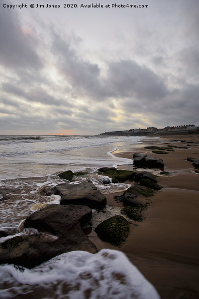 Sunrise over the beach at Whitley Bay Picture Board by Jim Jones