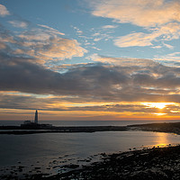 Buy canvas prints of January Sunrise over St Mary's Island by Jim Jones