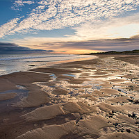 Buy canvas prints of December sunrise at Druridge Bay in Northumberland by Jim Jones