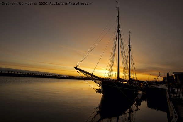 Sunrise on the River Blyth Picture Board by Jim Jones