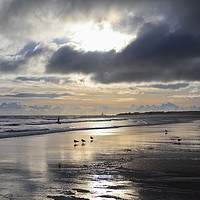 Buy canvas prints of Dawn on the Northumberland coast. by Jim Jones