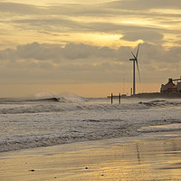 Buy canvas prints of January on a Northumbrian beach. by Jim Jones