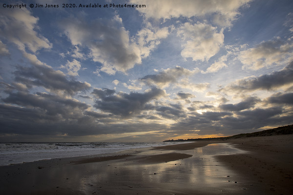 December Daybreak on Druridge Bay Picture Board by Jim Jones