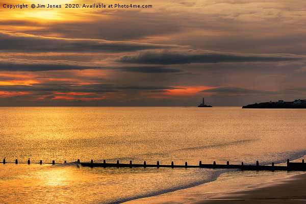 Artistic North Sea Sunrise Picture Board by Jim Jones