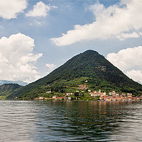 Buy canvas prints of Monte Isola on Lake Iseo in Northern Italy by Jim Jones