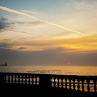 Buy canvas prints of Sunrise from the Promenade at Blyth (2) by Jim Jones