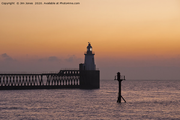 First Dawn of 2020 at the end of the Pier Picture Board by Jim Jones