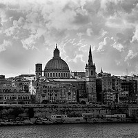 Buy canvas prints of Valletta in black and white by Jim Jones