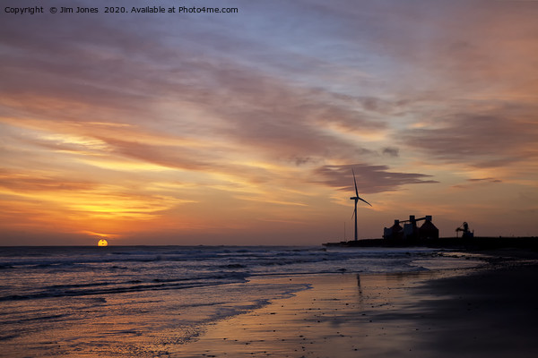January Sunrise on a Northumbrian beach Picture Board by Jim Jones