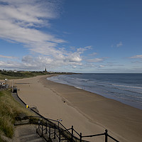 Buy canvas prints of The Steps down to Tynemouth Long Sands by Jim Jones