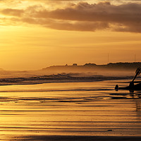 Buy canvas prints of Golden Sunrise over the North Sea by Jim Jones