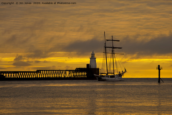 The Flying Dutchman leaving the Port of Blyth Picture Board by Jim Jones