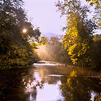 Buy canvas prints of Autumn Sunshine on the River Blyth (2) by Jim Jones