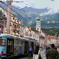 Buy canvas prints of Innsbruck street scene by Jim Jones