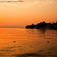 Buy canvas prints of Sirmione Sunset by Jim Jones
