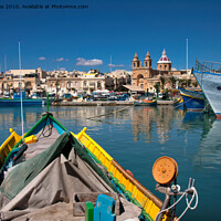 Buy canvas prints of Marsaxlokk harbour, Malta by Jim Jones