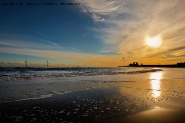 December daybreak on the beach Picture Board by Jim Jones