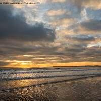 Buy canvas prints of December sunrise on Seaton Sluice beach by Jim Jones