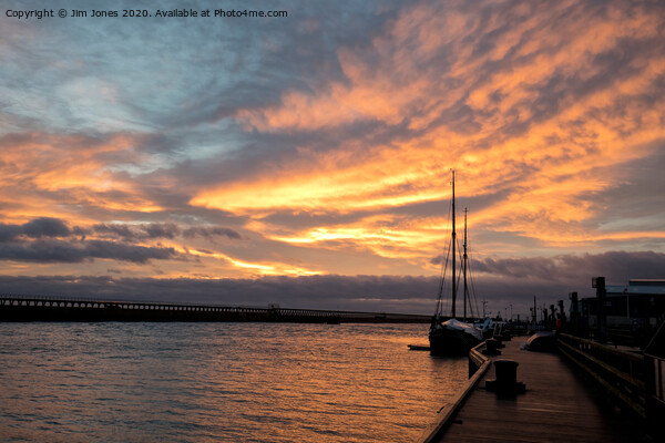 December sunrise over the River Blyth Picture Board by Jim Jones