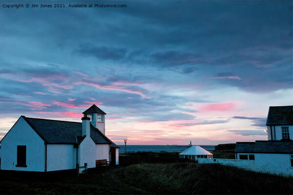 Waiting for the sun to rise at Seaton Sluice Picture Board by Jim Jones