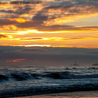 Buy canvas prints of Golden Sky and Silver Sea by Jim Jones