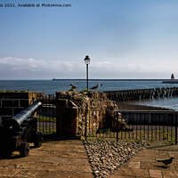 Buy canvas prints of Guarding the mouth of the River Tyne by Jim Jones