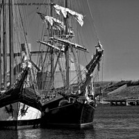 Buy canvas prints of Tall Ships in Black and White by Jim Jones