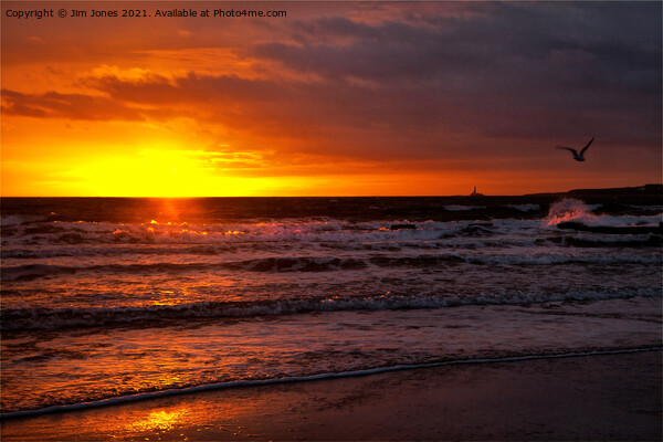 December Seascape in Northumberland Picture Board by Jim Jones