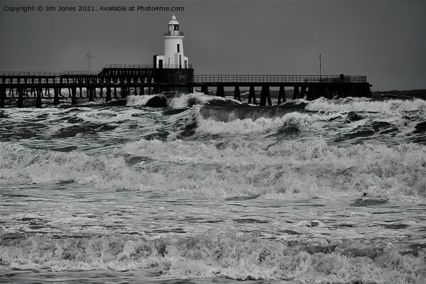 Winter storm in the North Sea Picture Board by Jim Jones