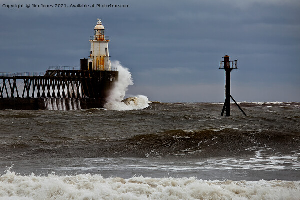 Winter storm over the North Sea Picture Board by Jim Jones