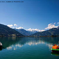 Buy canvas prints of Placid Lake Zell, Austria by Jim Jones